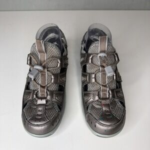 OrthoFeet Women's 997 Fisherman Sandals Size 7 D Wide Pewter Comfort Walking